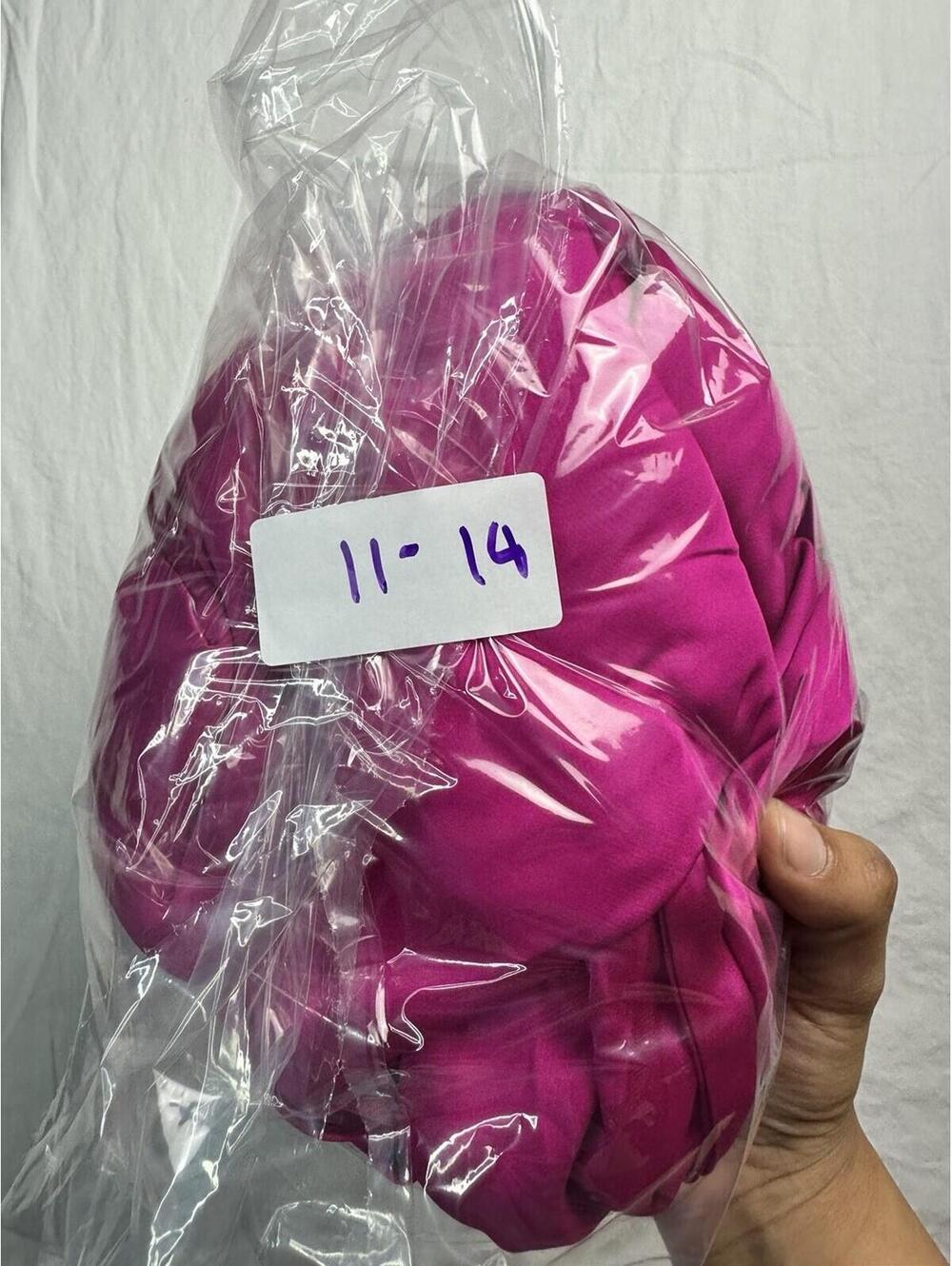 💖 Express Hot Pink Satin Wrap Midi Dress NWT Women M 11-14 💖 - Picture 10 of 10